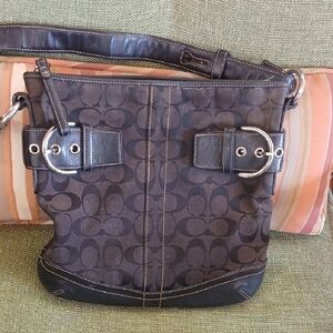 Vintage Black Coach Shoulder Bag